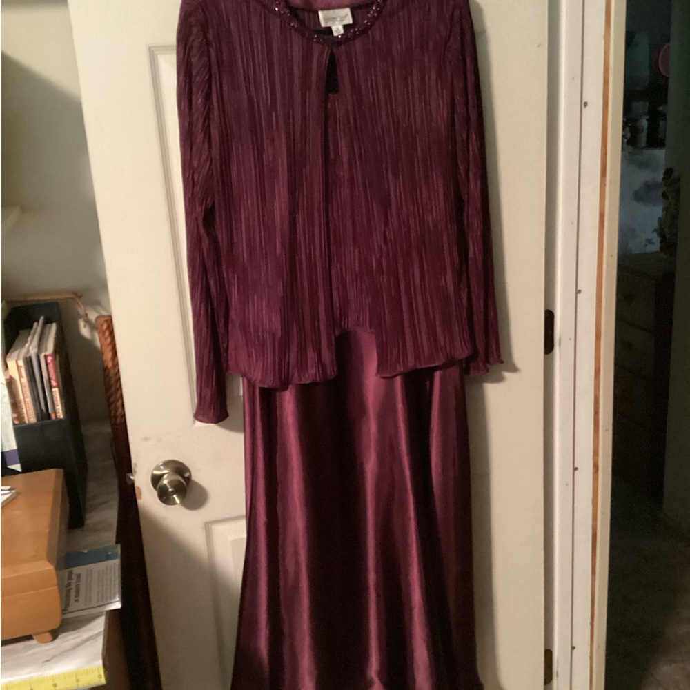 Coldwater Creek Wine Color Satin Dress